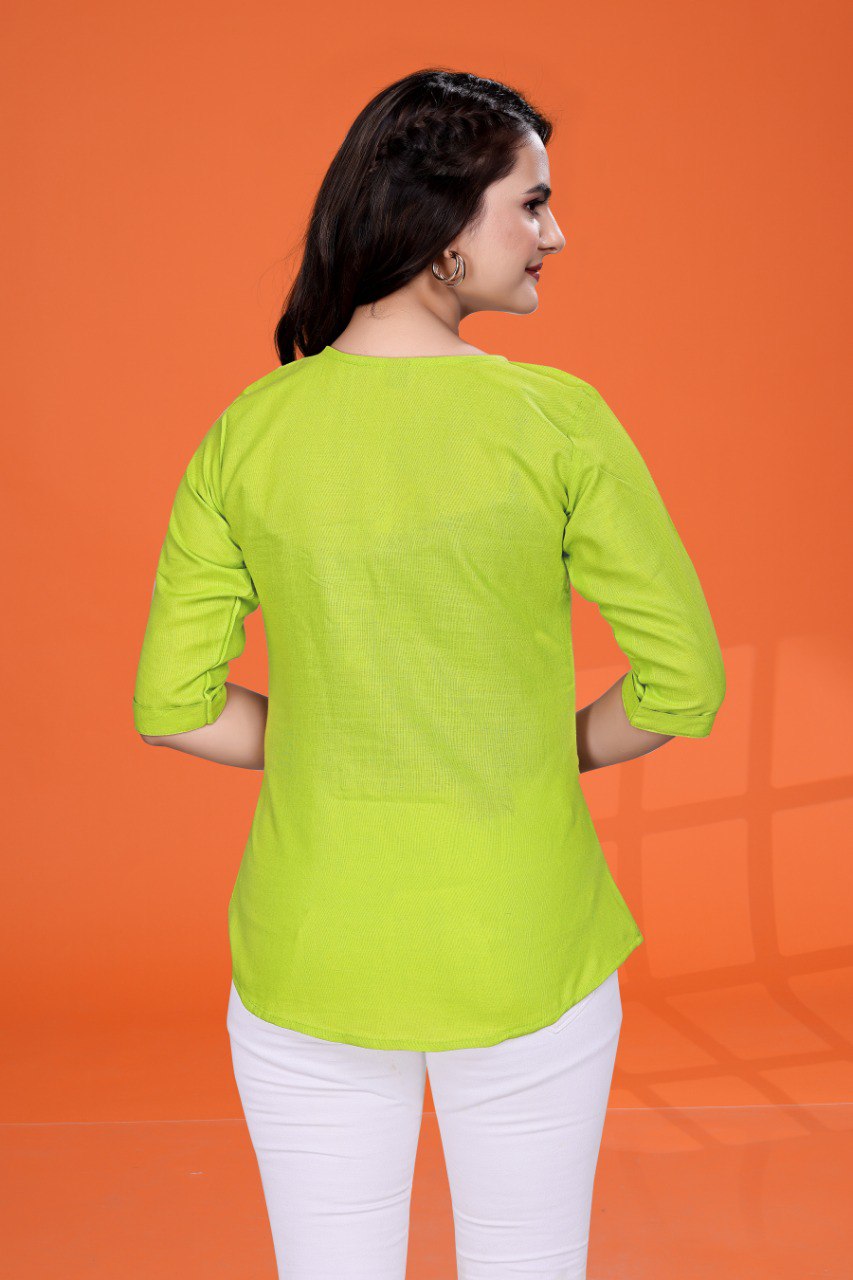 Embroidery Cotton Blend Fancy top