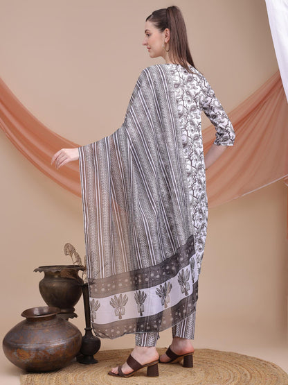 Heavy Cotton Kurti with pant & Dupatta