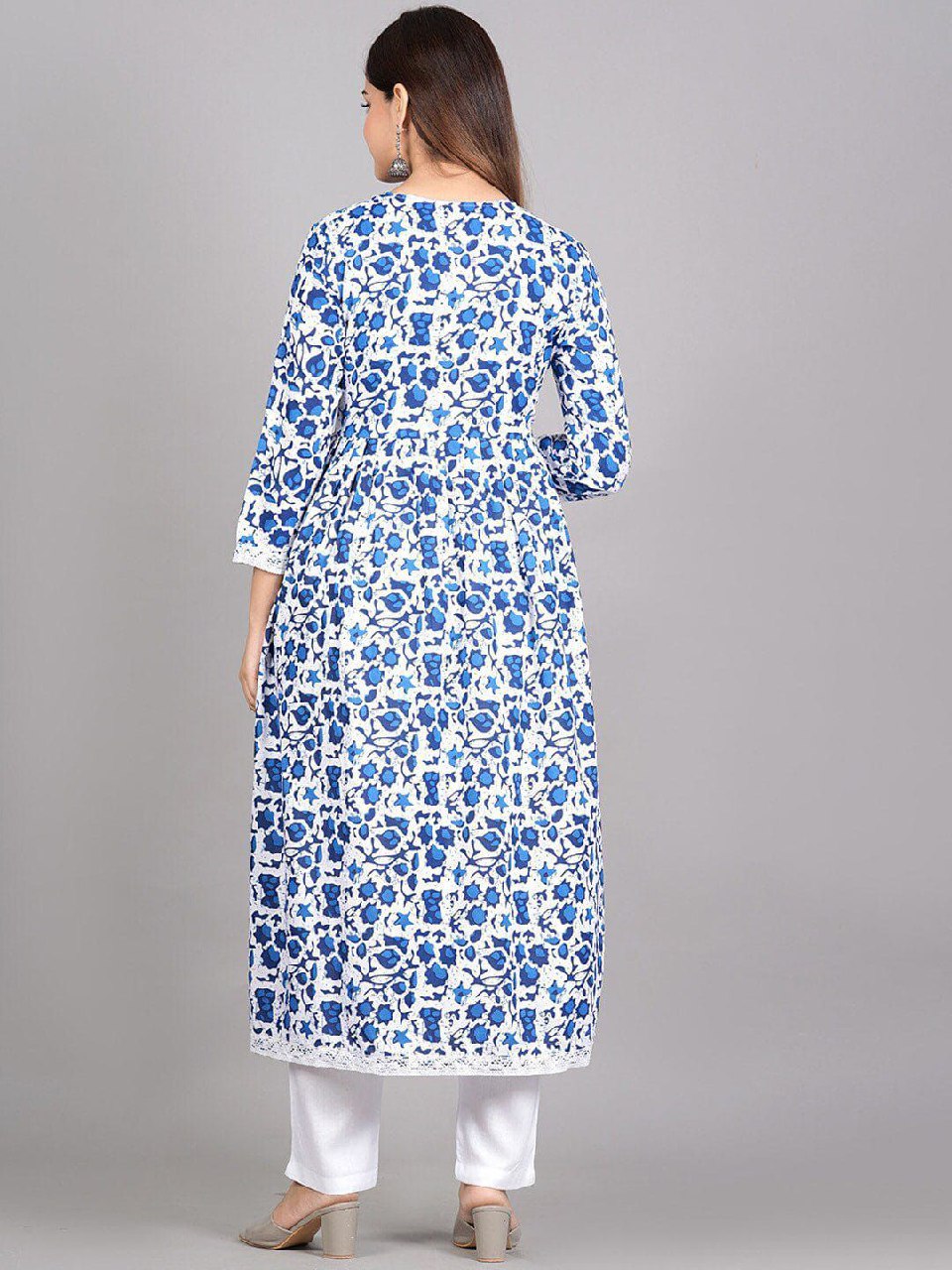 Heavy Cotton Kurti with pant & Dupatta