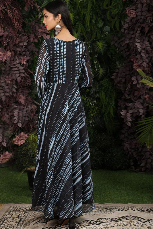 Fancy Georgette  chain printed long dress