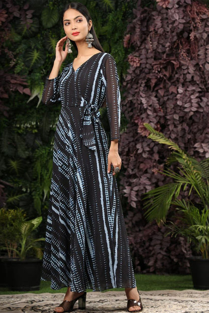 Fancy Georgette  chain printed long dress