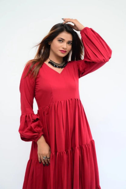 Fancy Delta silk flare dress