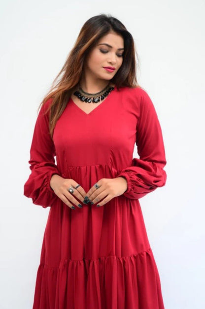 Fancy Delta silk flare dress