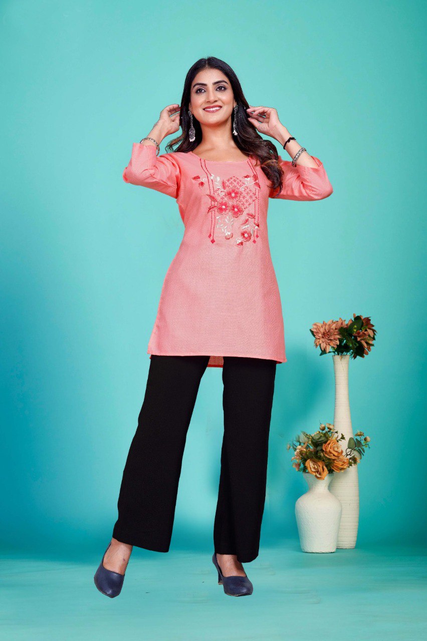 Casual cotton blend Tunic Top