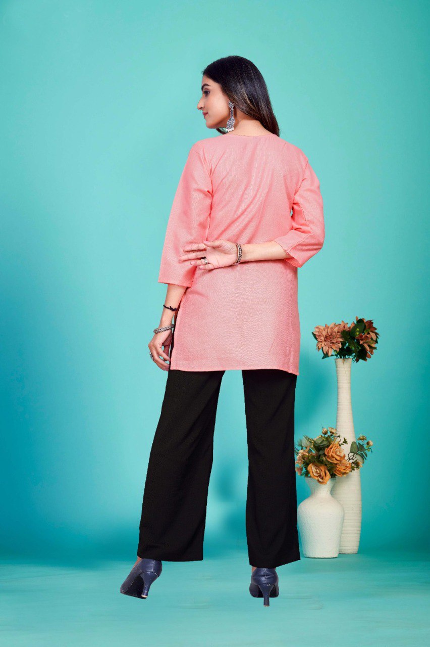 Casual cotton blend Tunic Top