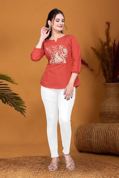 Casual Embroidered Women fancy Top