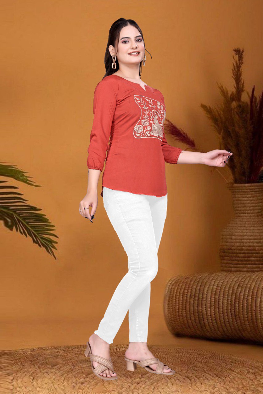 Casual Embroidered Women fancy Top