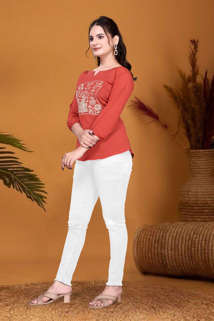 Casual Embroidered Women fancy Top