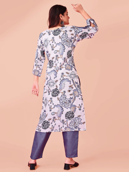 Woman digital printed kurti pant