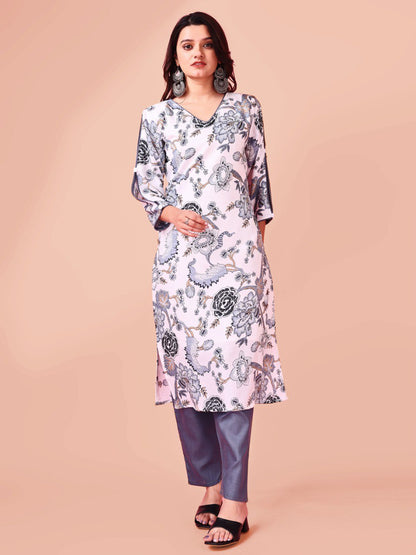 Woman digital printed kurti pant
