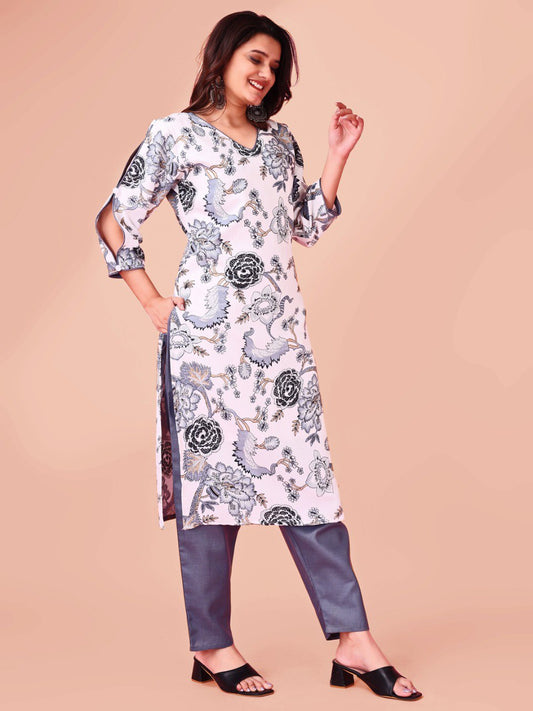 Woman digital printed kurti pant