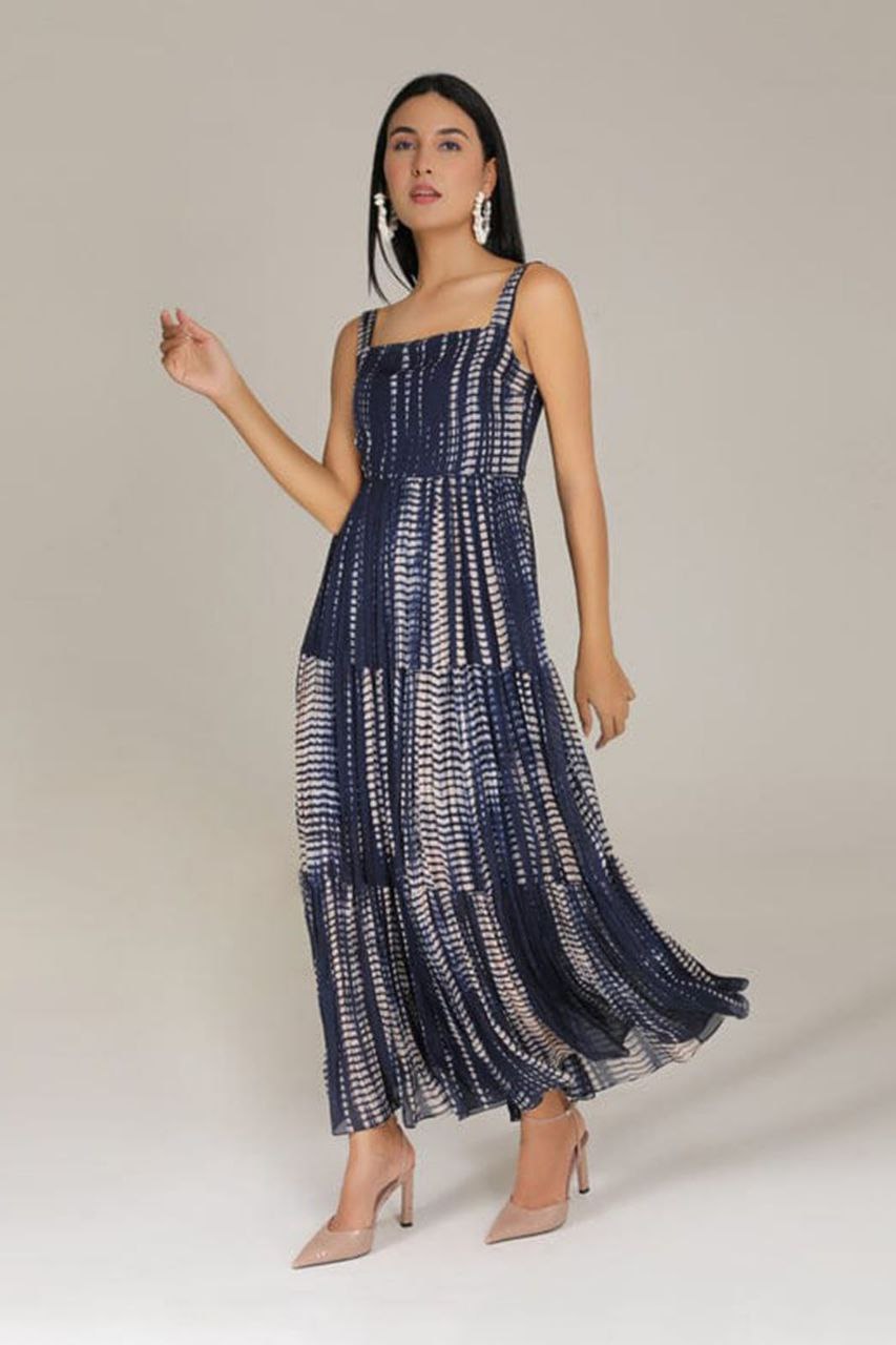 Fancy Georgette  chain printed long dress