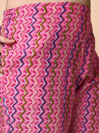 Woman Cotton digital  print kurti-pant- dupatta